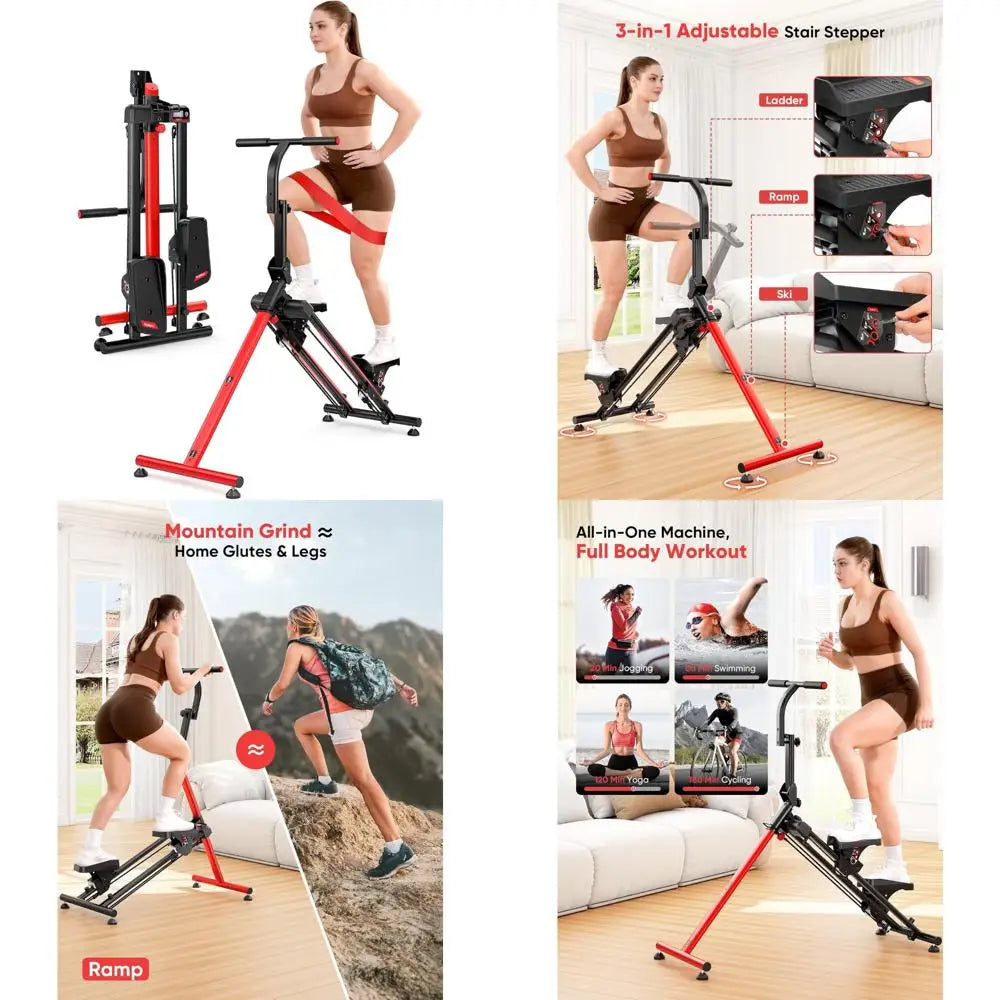 Home Fitness Stair Stepper – Adjustable & Ski Mode