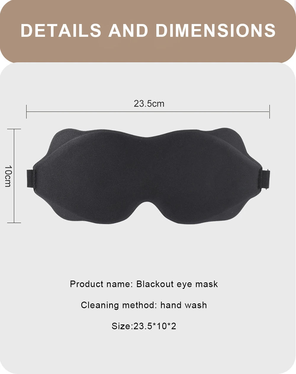 3D Travel Sleep Mask – Light-Blocking Eyepatch