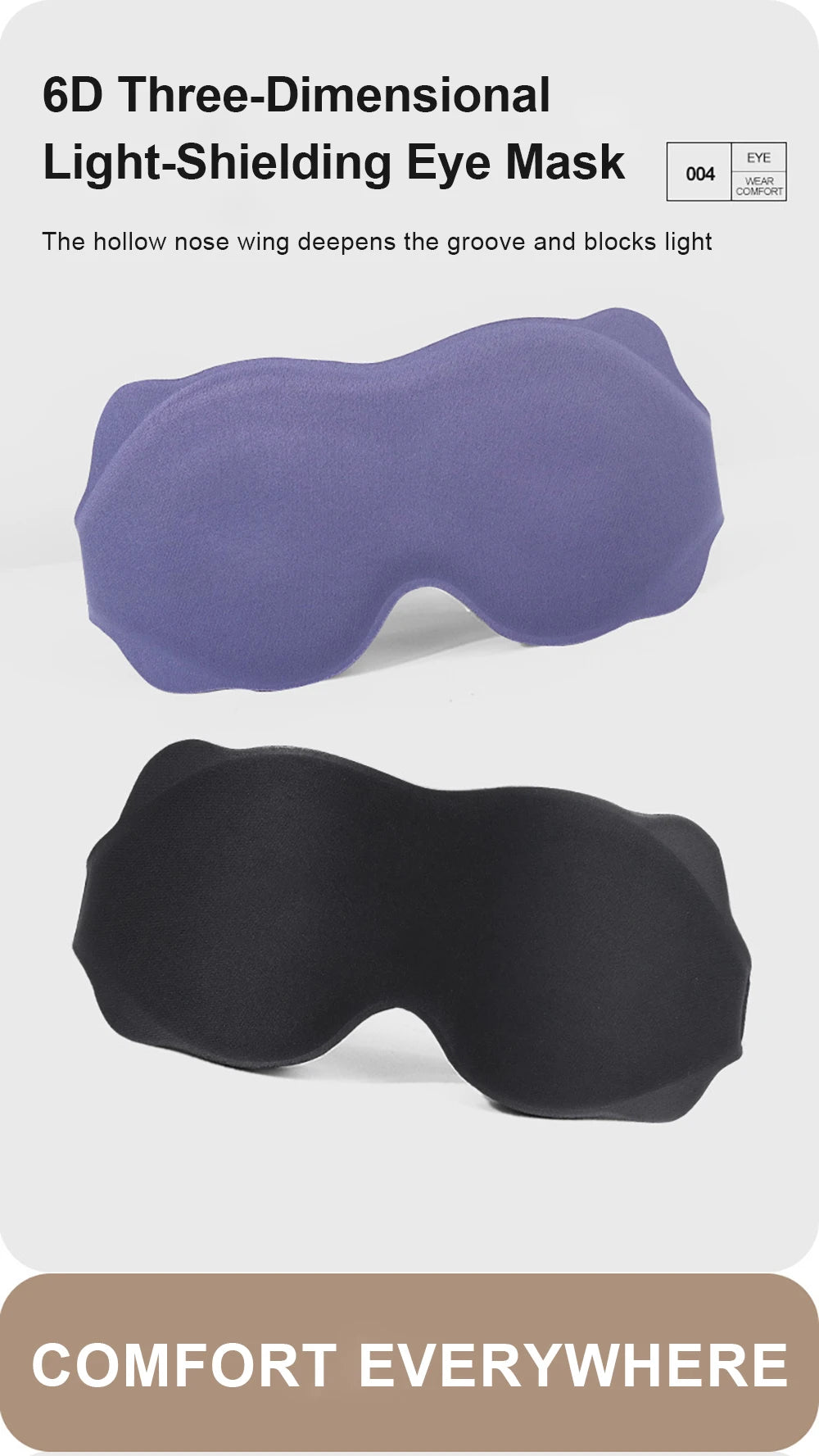 3D Travel Sleep Mask – Light-Blocking Eyepatch