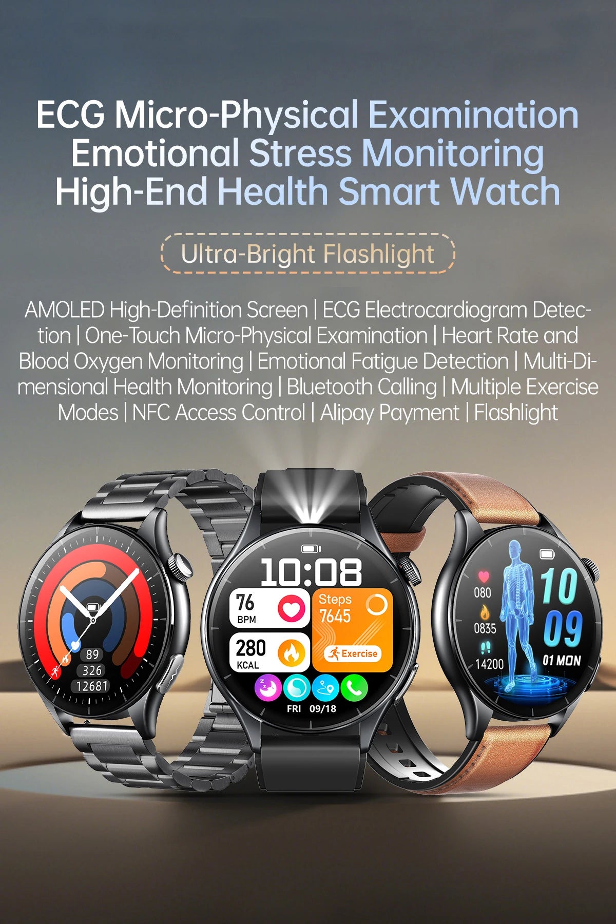 2025 ECG+PPG Smart Health Watch