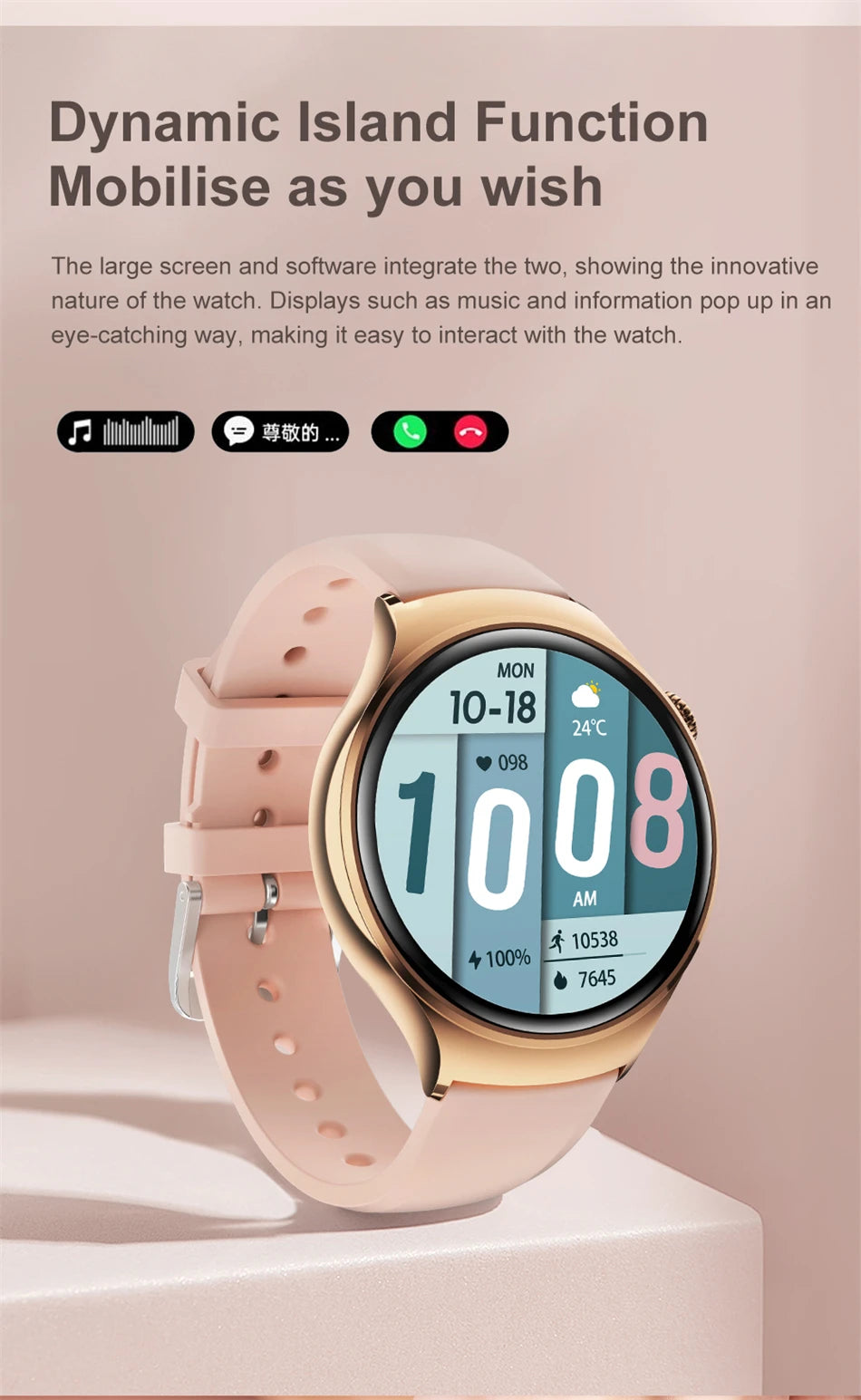 2025 Women’s GPS Smartwatch – NFC & Bluetooth