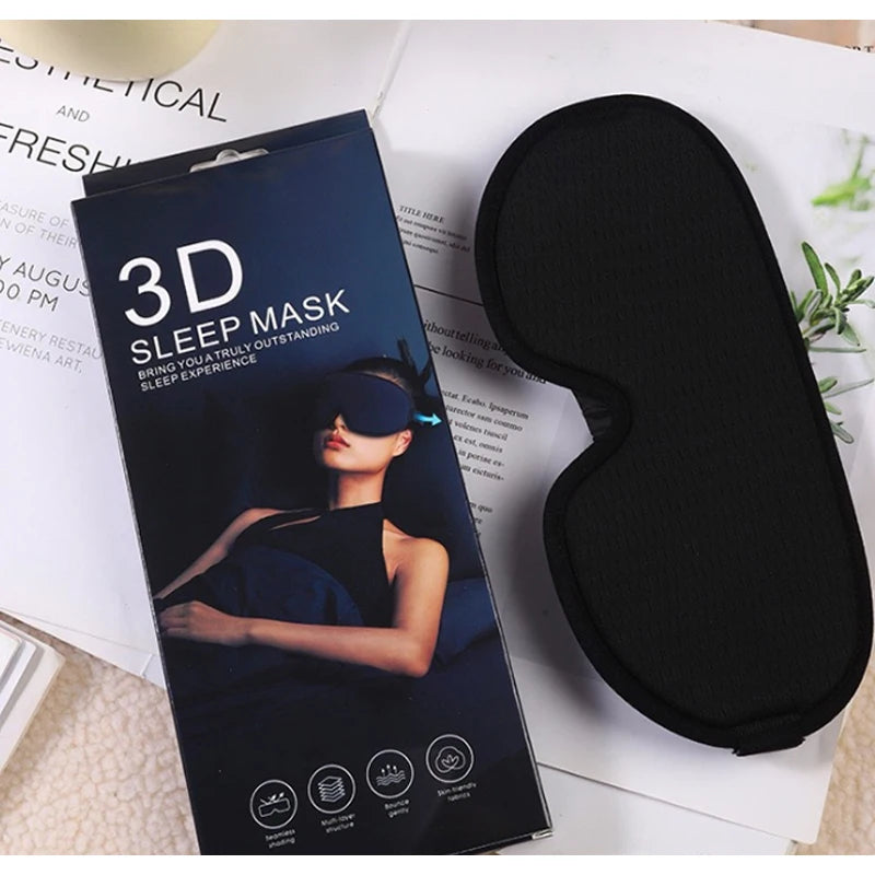 3D Sleep Mask – Soft Memory Foam Eyeshade Light Blocking Blindfold for Sleeping