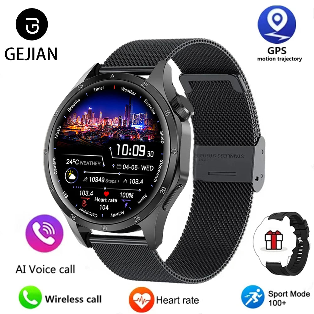 2025 Men’s GPS Smartwatch – AMOLED & NFC