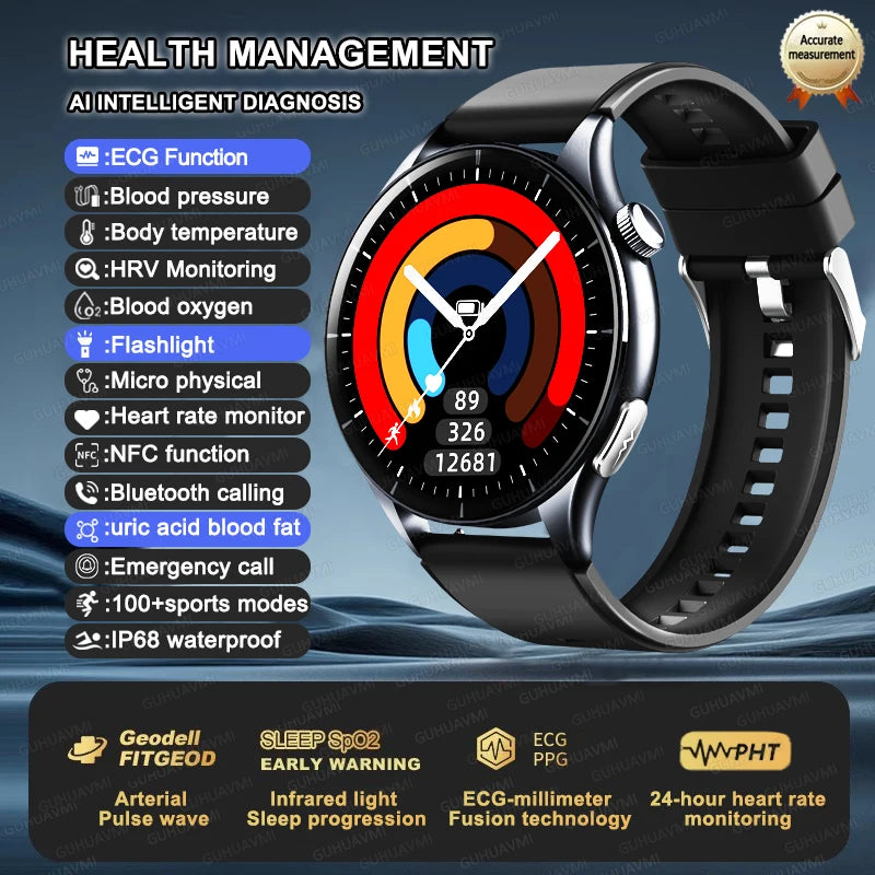 2025 ECG+PPG Smart Health Watch