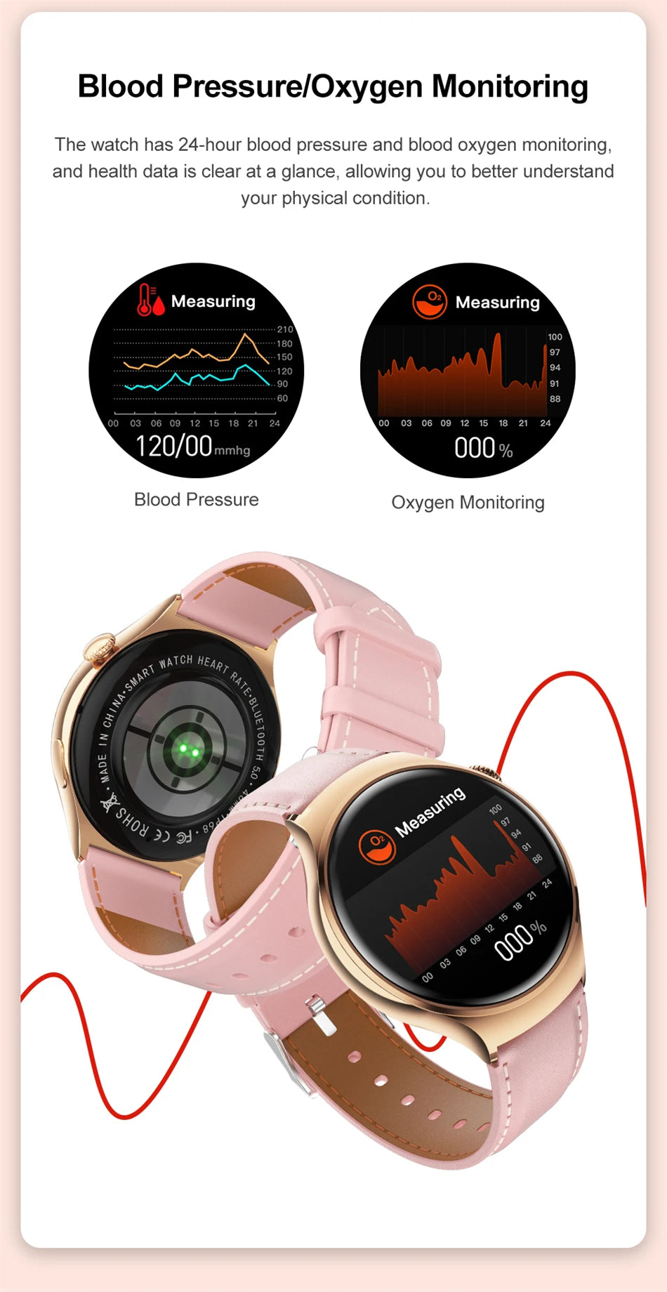 2025 Women’s GPS Smartwatch – NFC & Bluetooth