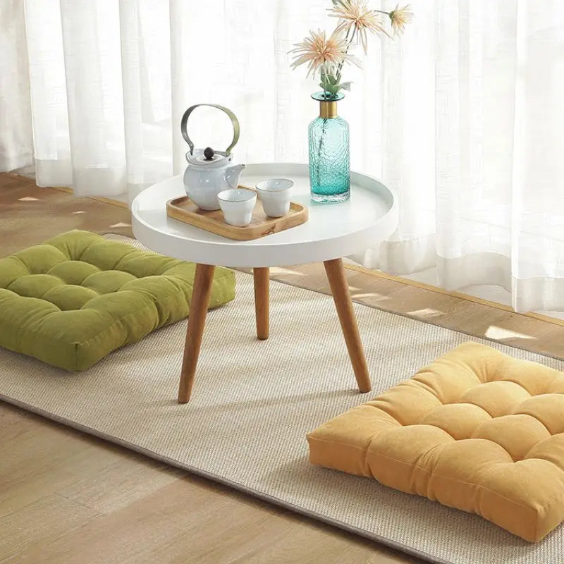 Square Floor Pillow Cushion – Thick Tufted Meditation & Yoga Seat Pad for Home or Balcony