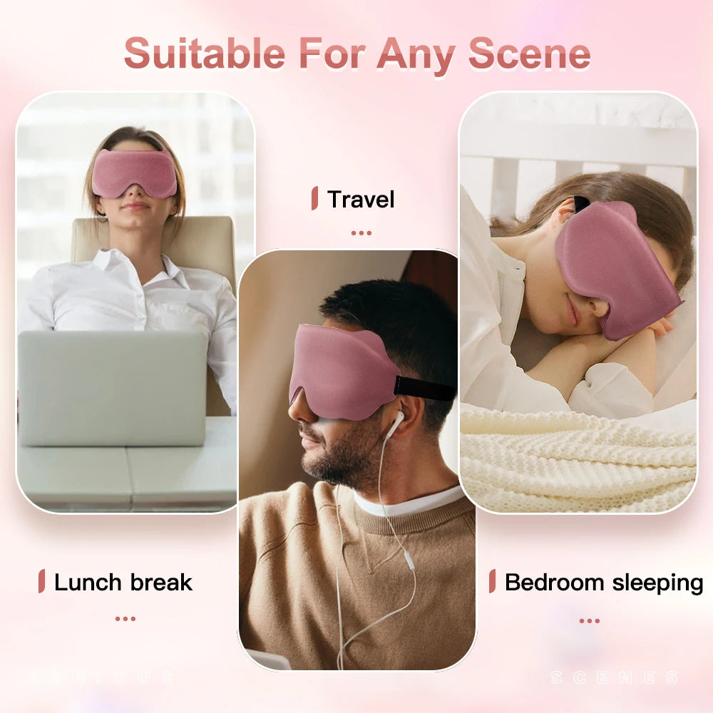 3D Travel Sleep Mask – Light-Blocking Eyepatch