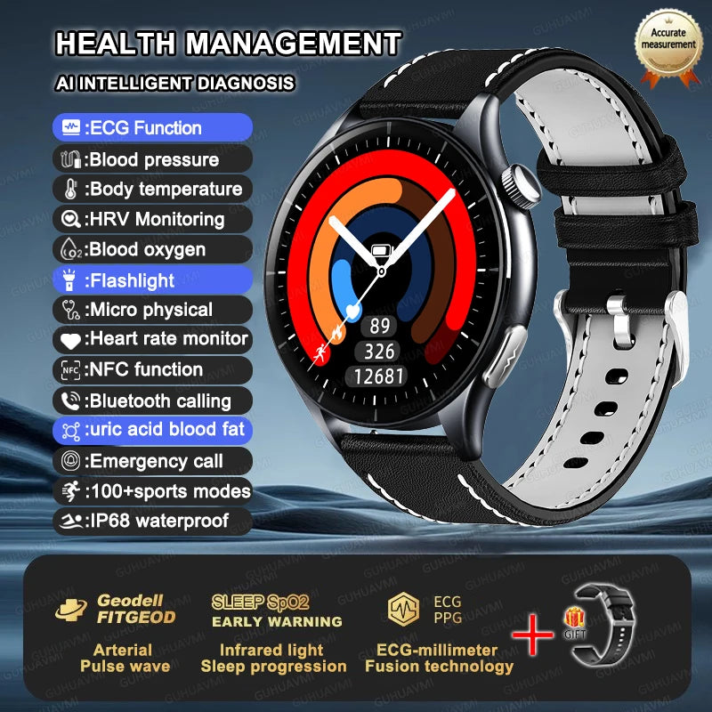 2025 ECG+PPG Smart Health Watch