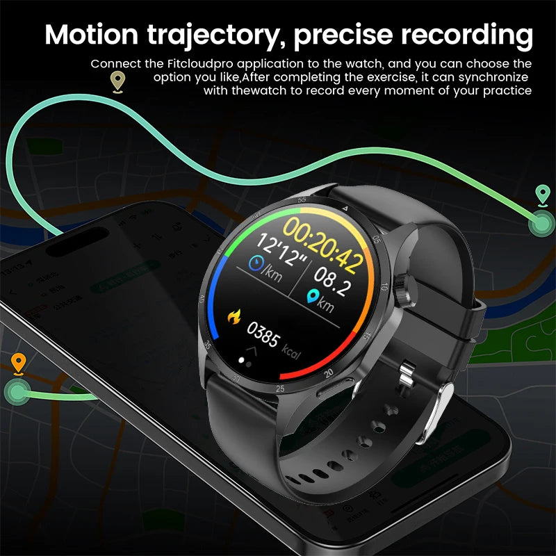2025 Men’s GPS Smartwatch – AMOLED & NFC