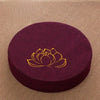 40x6CM Yoga Meditation Cushion – Linen Lotus Texture Round Tatami Pillow with Removable Cover