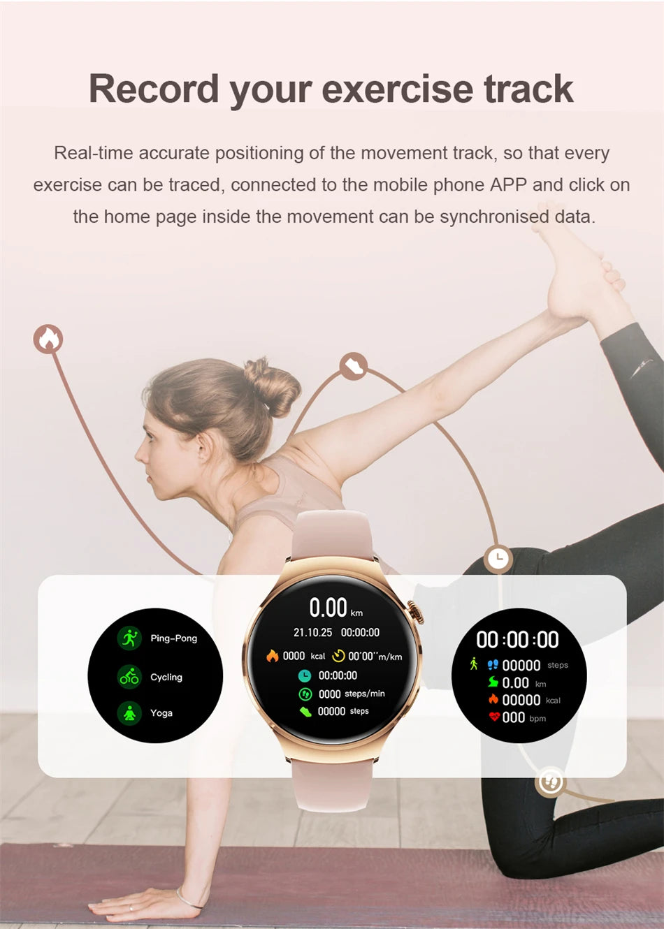 2025 Women’s GPS Smartwatch – NFC & Bluetooth