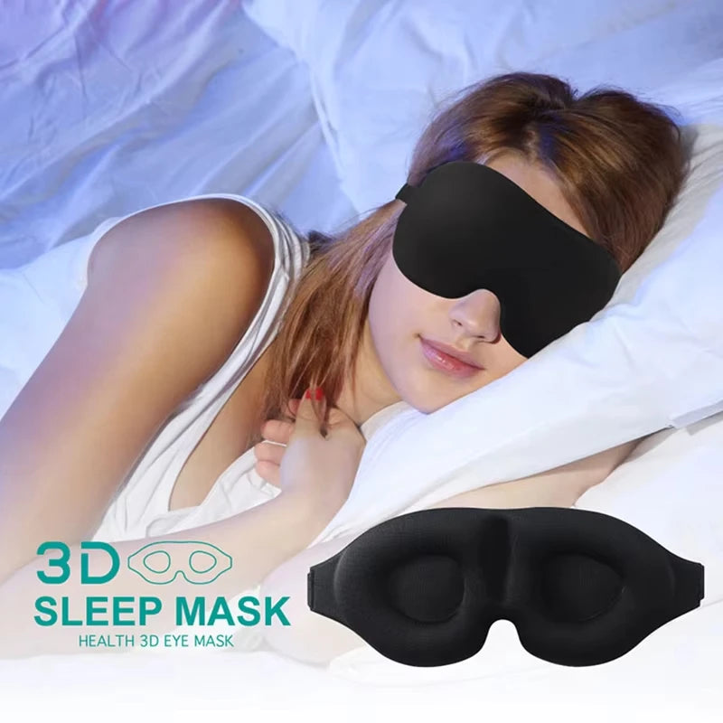 3D Sleep Mask for Side Sleepers – Contoured Light Blocking Eye Mask
