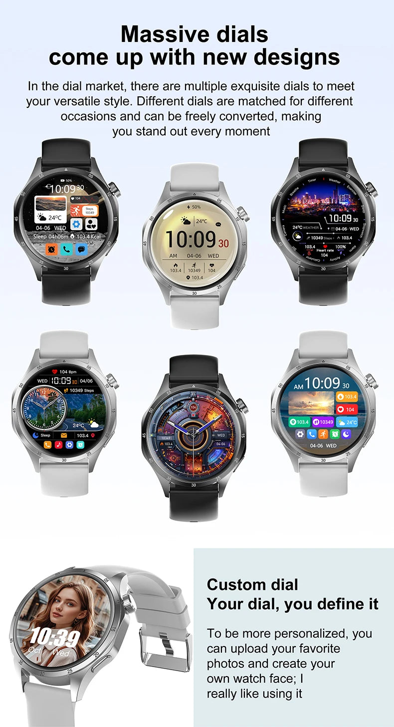 2025 Men’s GPS Smartwatch – AMOLED & NFC