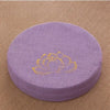 40x6CM Yoga Meditation Cushion – Linen Lotus Texture Round Tatami Pillow with Removable Cover