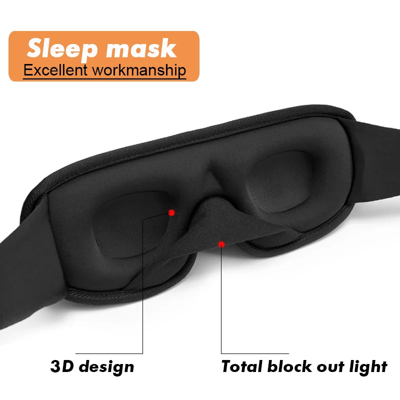 3D Sleeping Mask – Soft Contoured Eye Shade Blindfold Sleep Aid