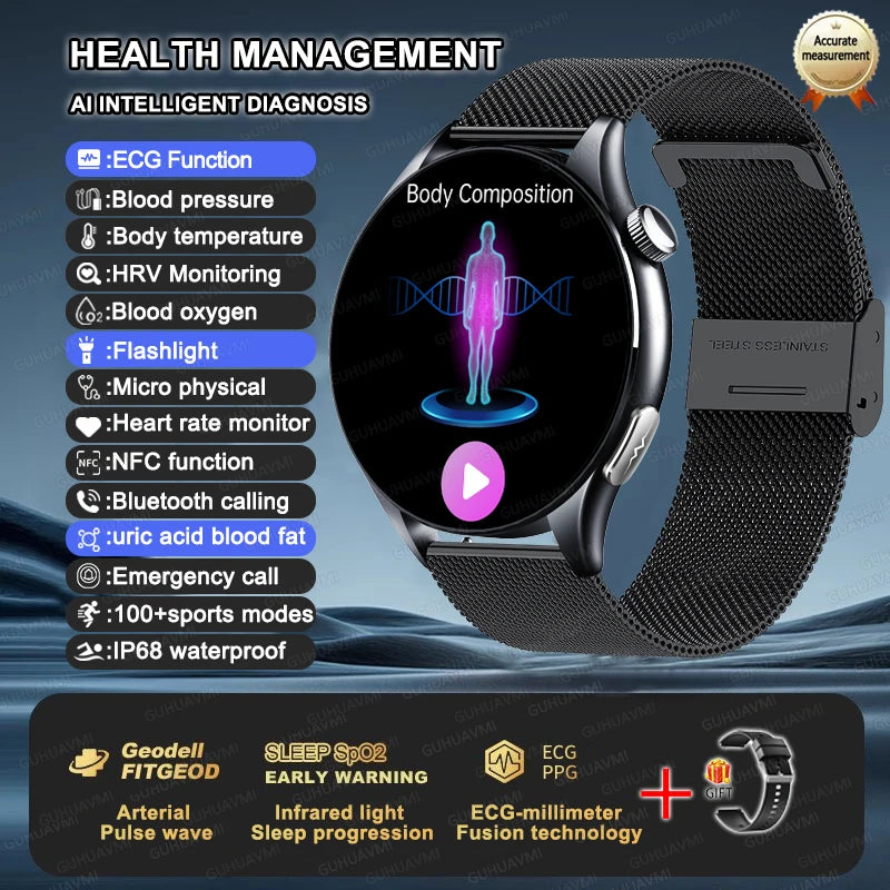 2025 ECG+PPG Smart Health Watch