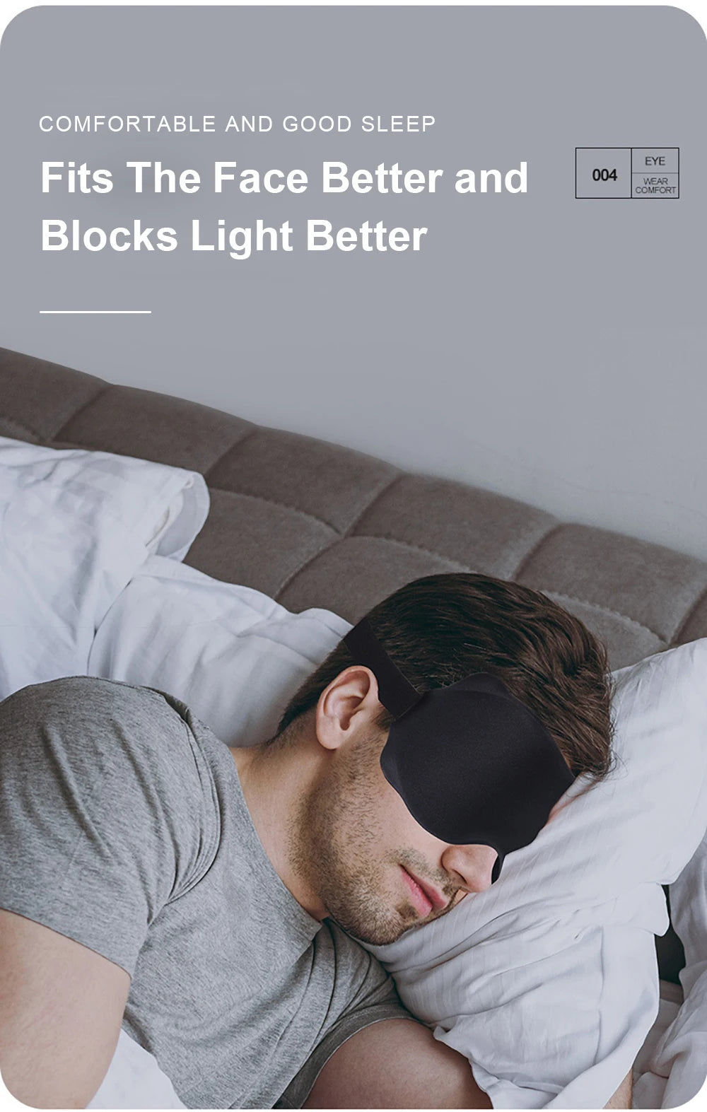 3D Travel Sleep Mask – Light-Blocking Eyepatch