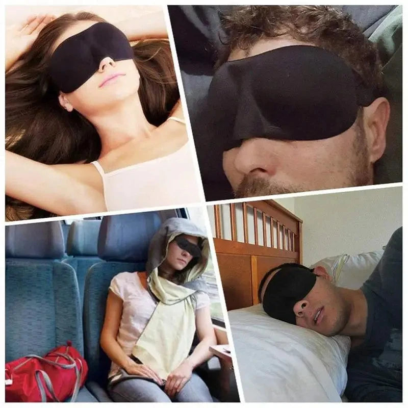 3D Sleep Mask for Side Sleepers – Contoured Light Blocking Eye Mask