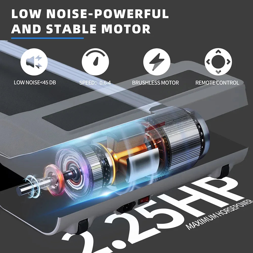 High-Efficiency Brushless Motor Treadmill – Home Fitness