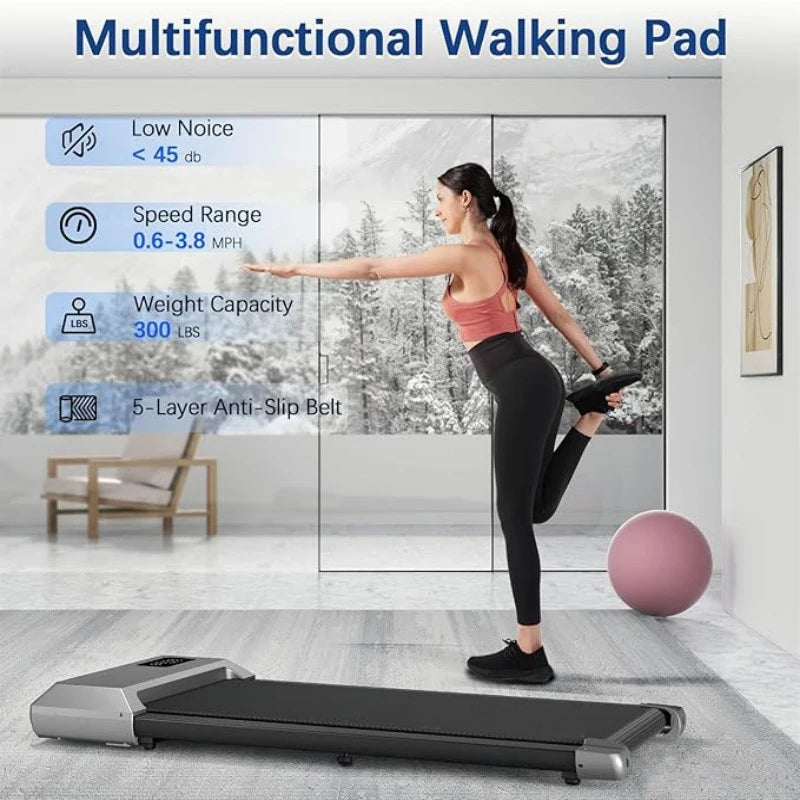 2.5HP 300lbs Treadmill for Home – 2-in-1 Walking Pad & Running Machine with LCD Display
