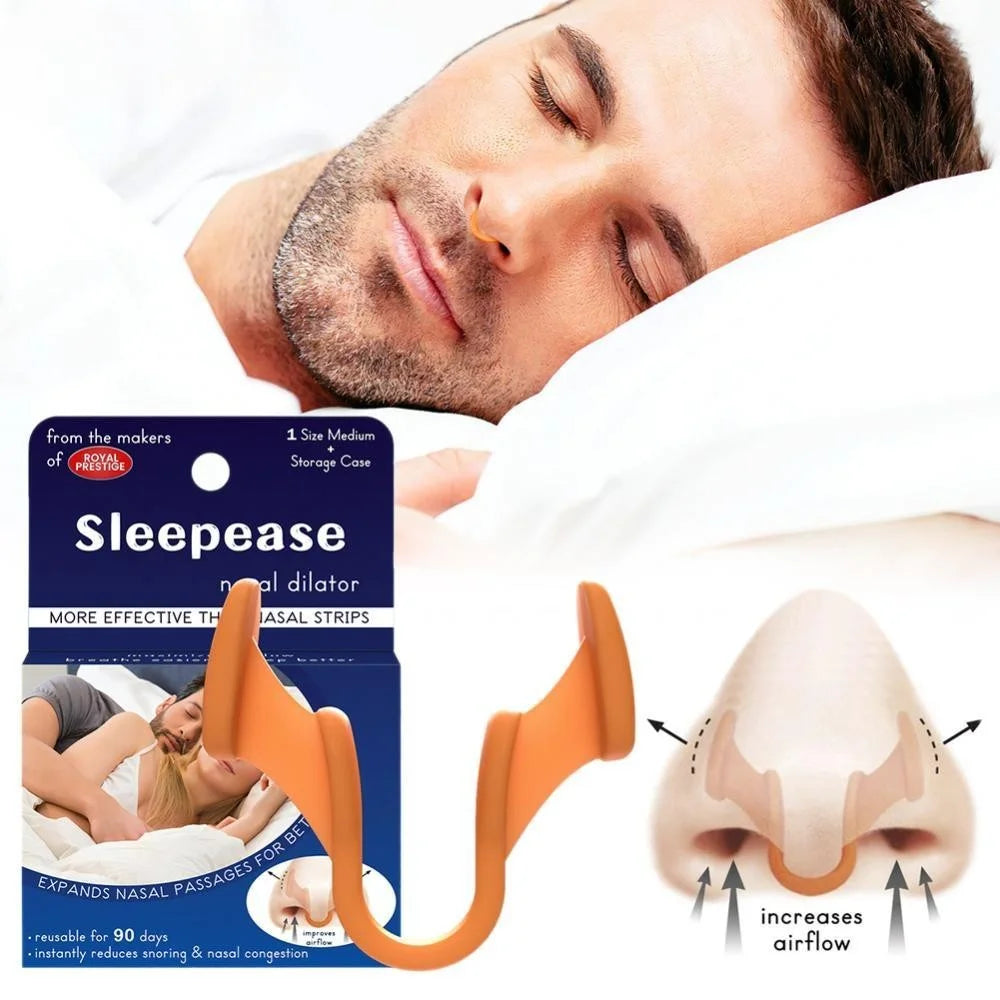 Silicone Anti-Snoring Nose Clip – Comfortable Sleep Aid Breathing Device
