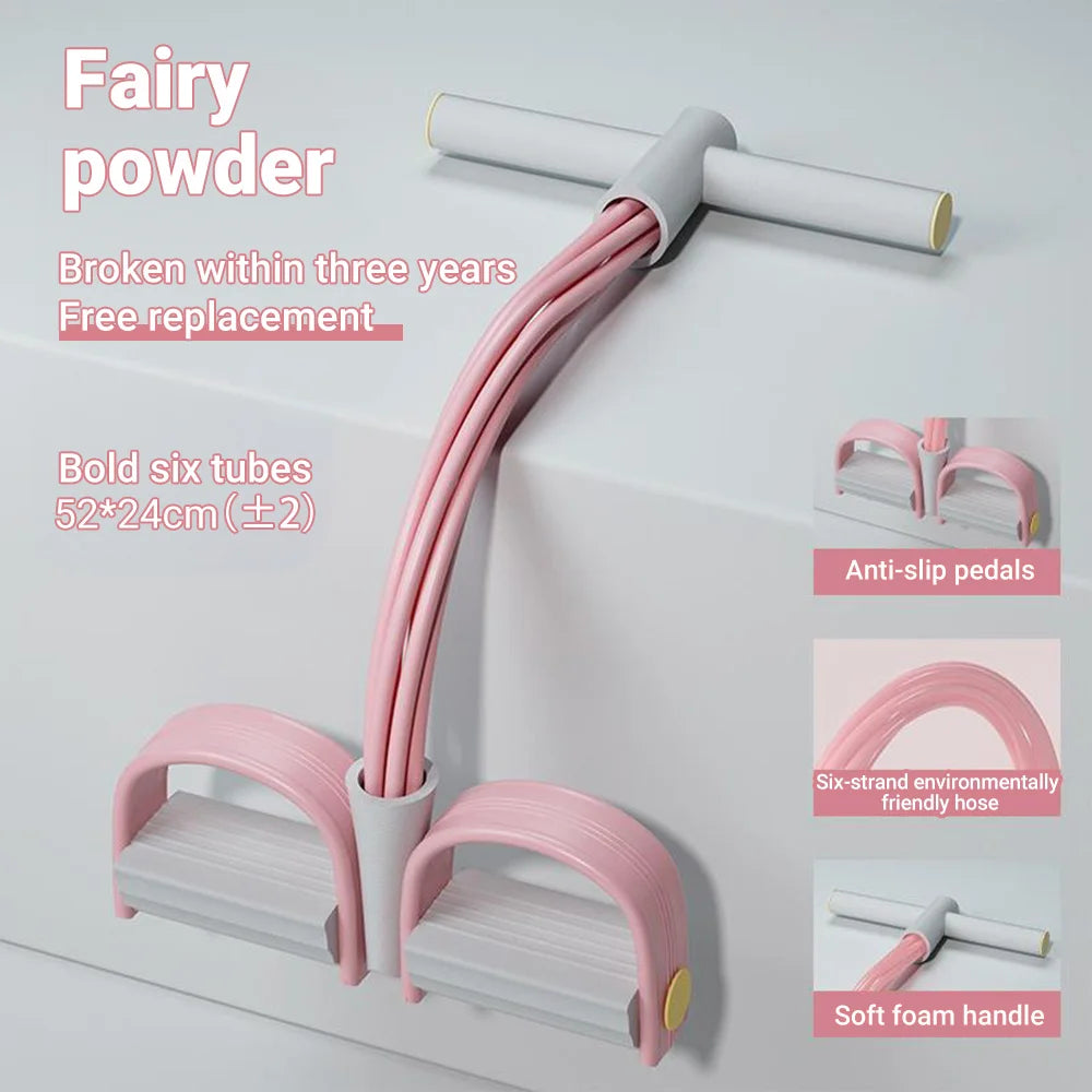 6-Tube Resistance Band with Pedal Puller