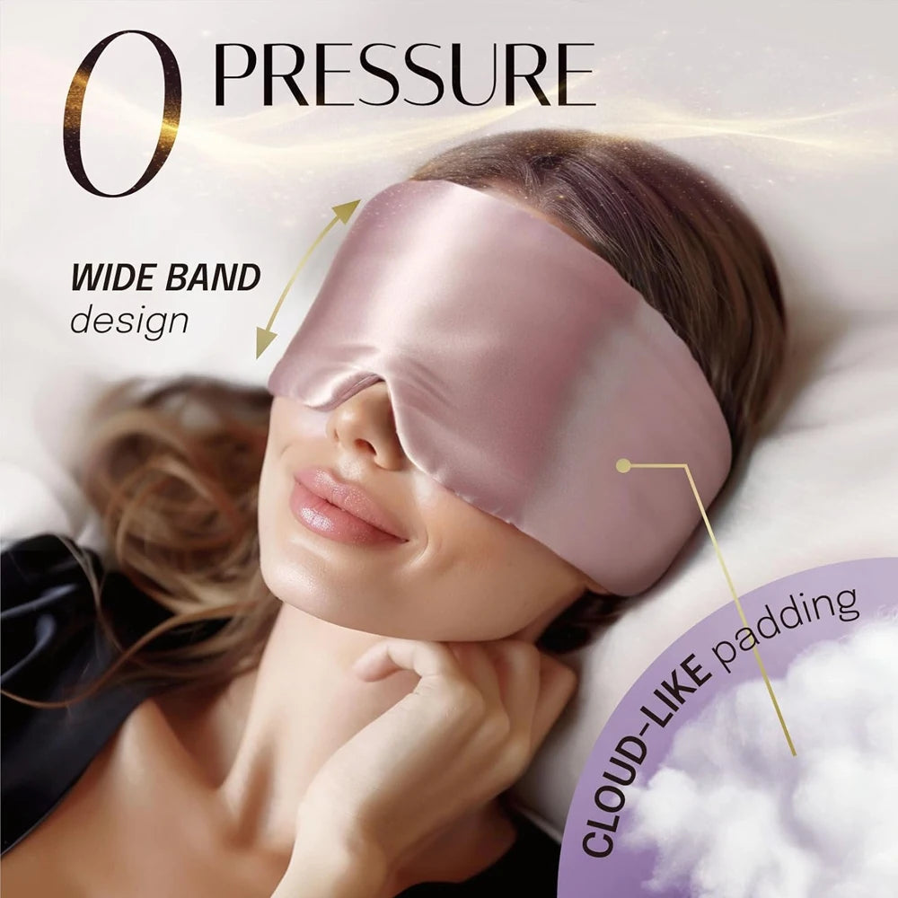 100% Mulberry Silk Sleep Mask – Padded Eyepatch