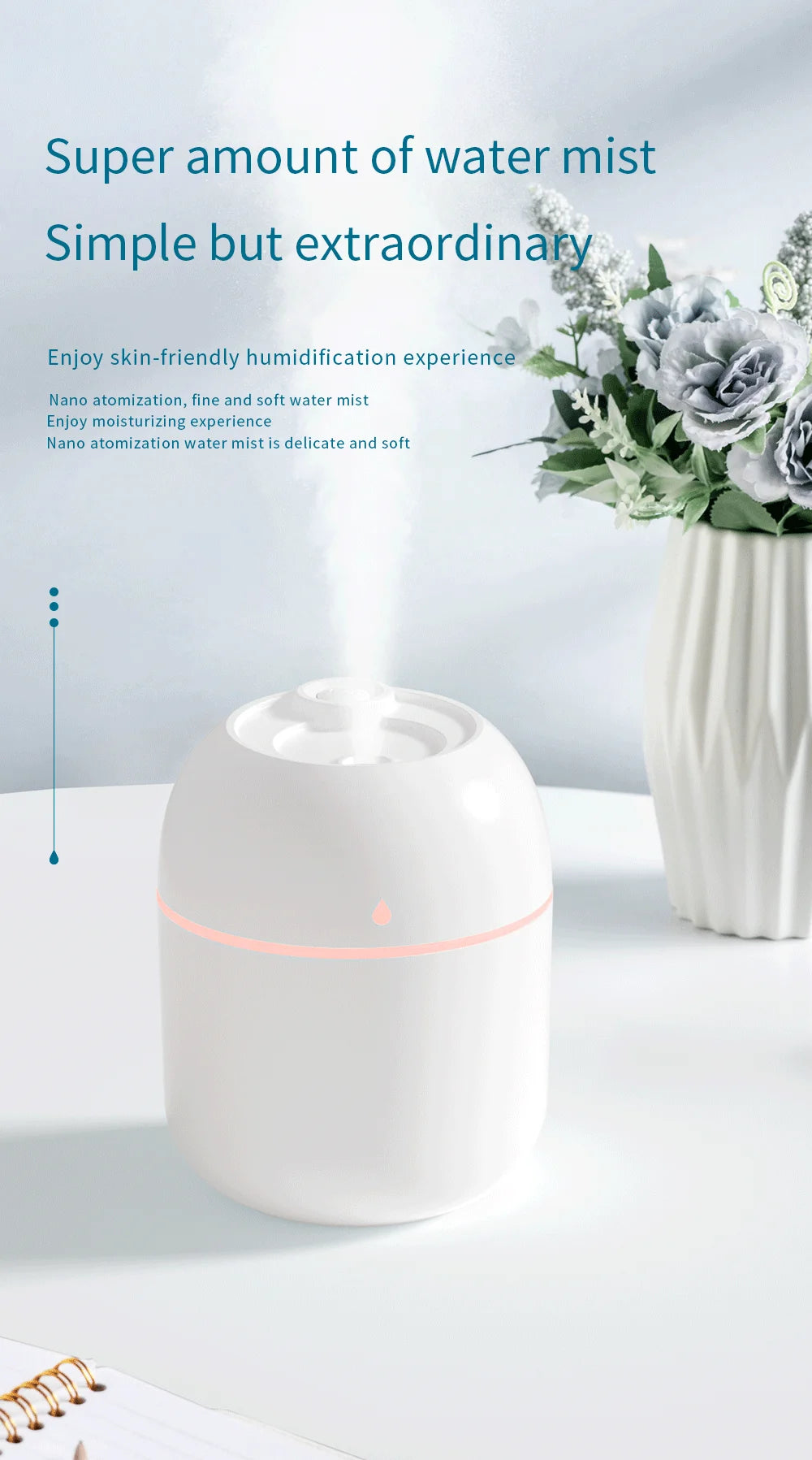 Portable USB Mini Humidifier & Essential Oil Diffuser