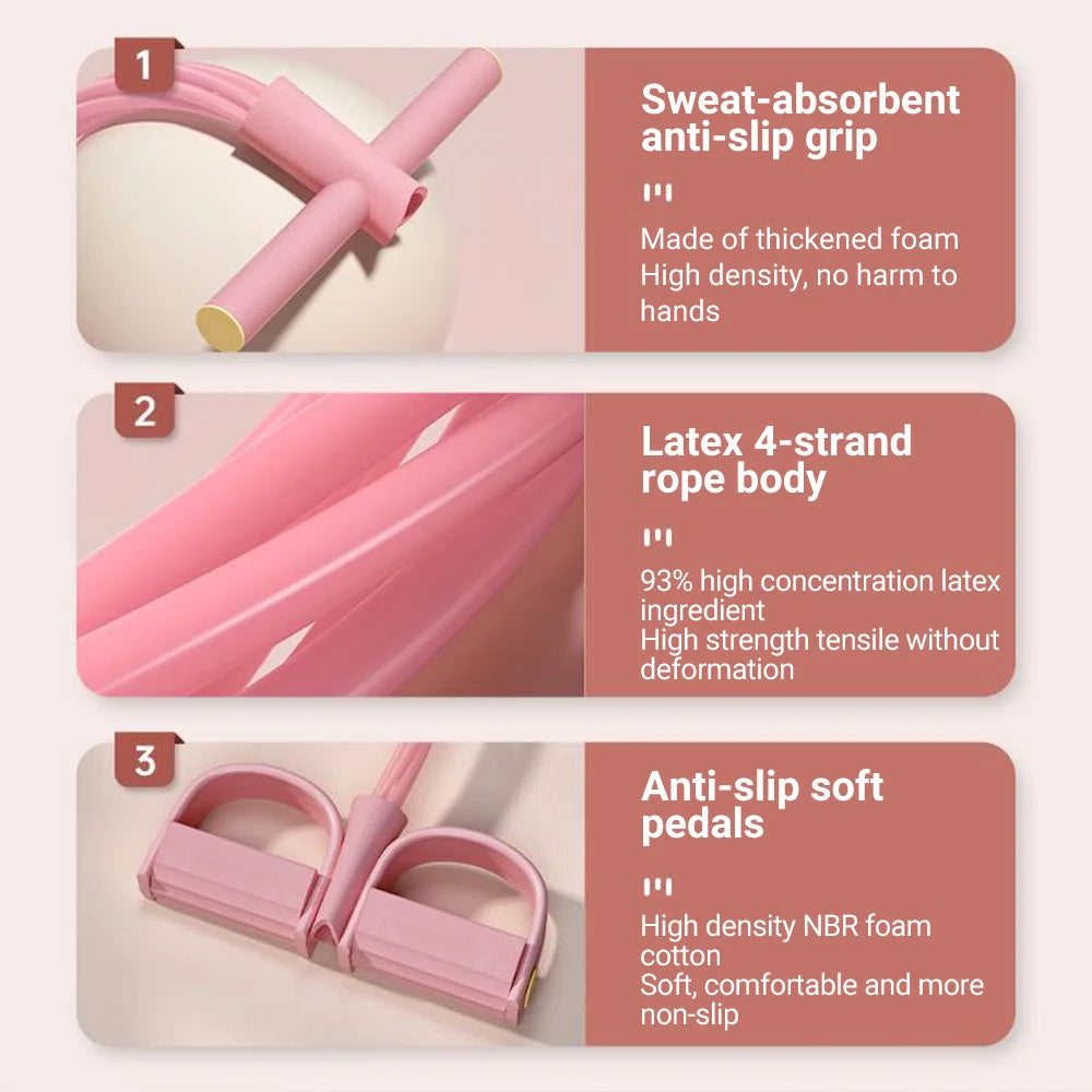 6-Tube Resistance Band with Pedal Puller