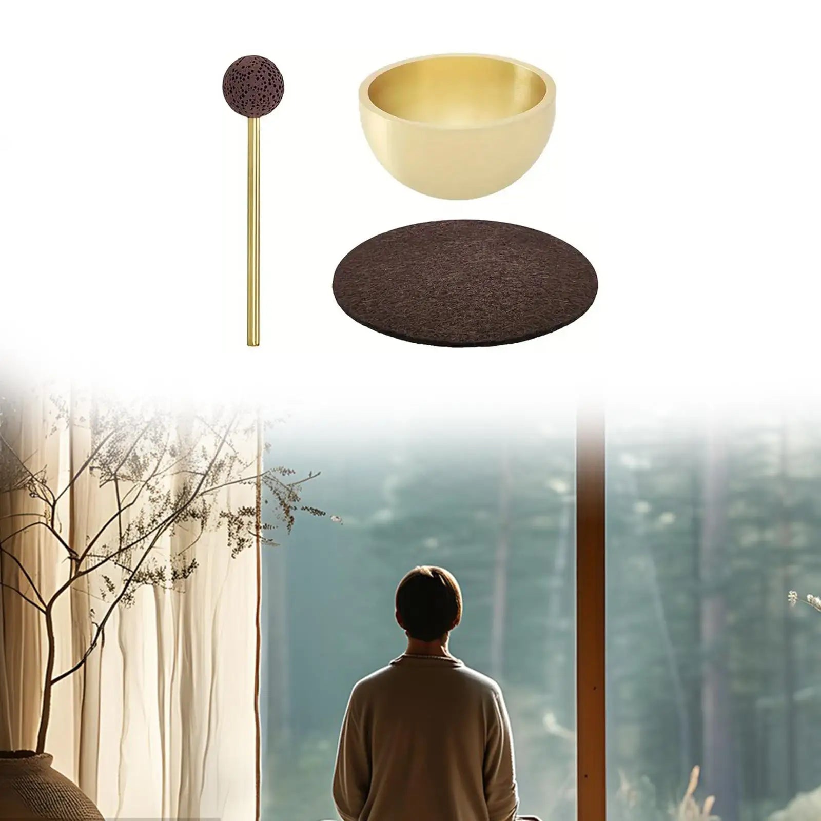 Mini Portable Meditation Sound Bowl Kit