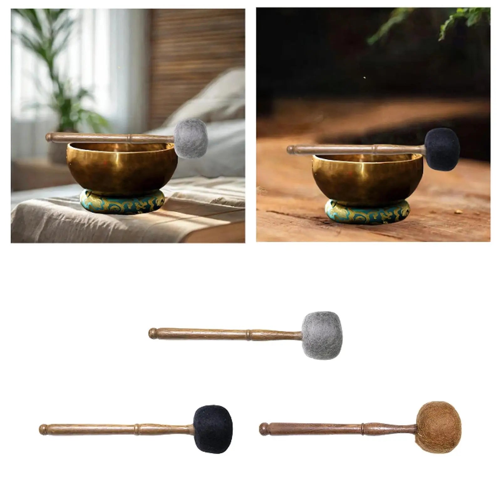 Professional Wooden Mallet for Sound Bowls