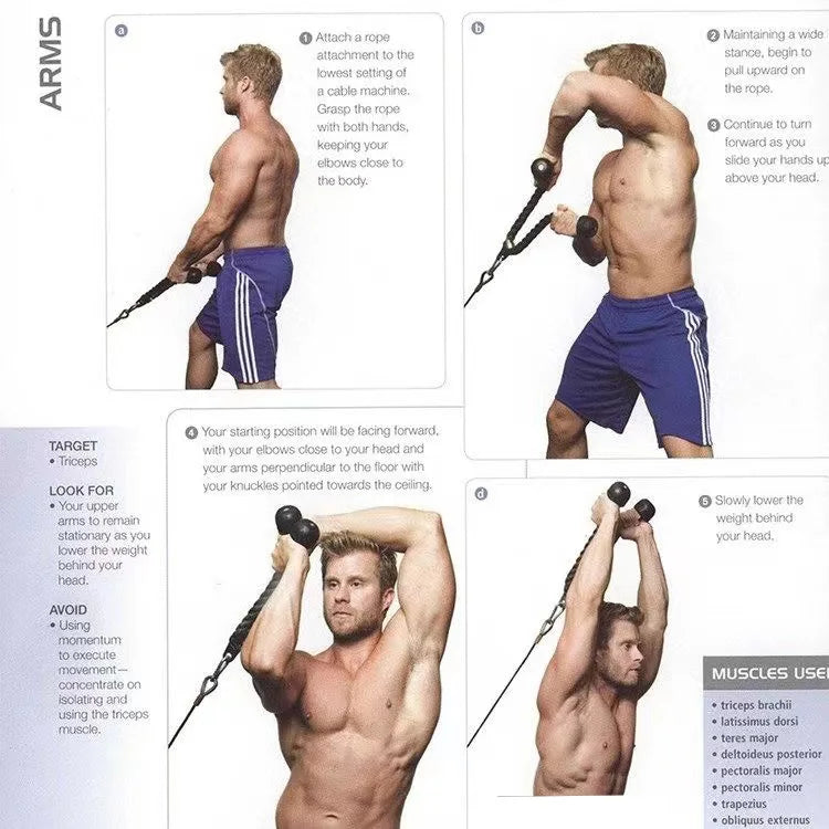 Triceps & Face Pull Rope – Gym Accessory