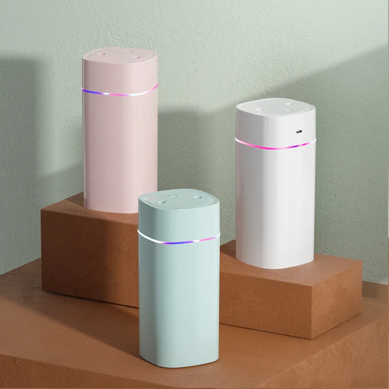 Dual-Nozzle USB Humidifier – Super Mist & Quiet