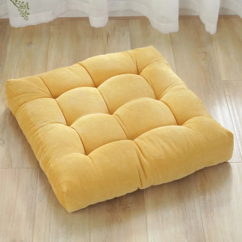 Square Floor Pillow Cushion – Thick Tufted Meditation & Yoga Seat Pad for Home or Balcony
