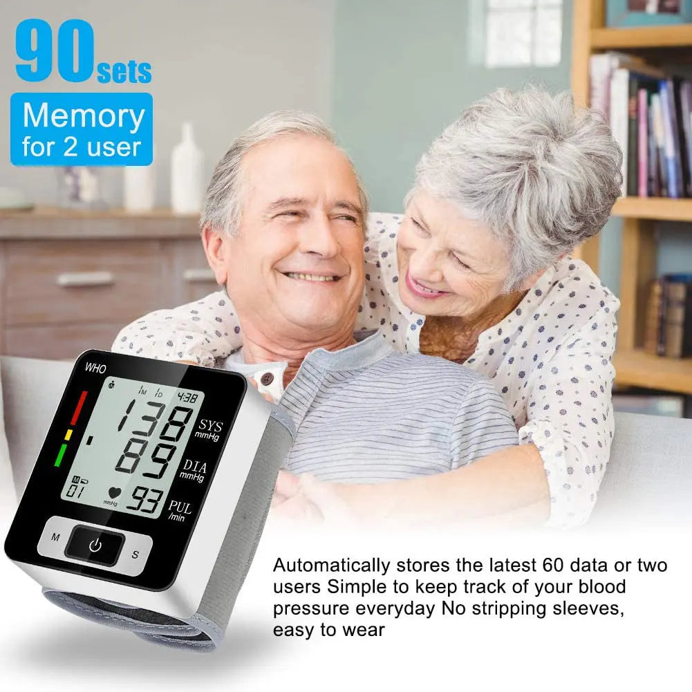 Medical Wrist Blood Pressure Monitor – High Accuracy Digital Electronic Sphygmomanometer