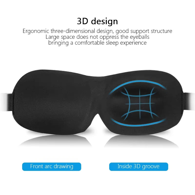 3D Sleep Mask for Side Sleepers – Contoured Light Blocking Eye Mask