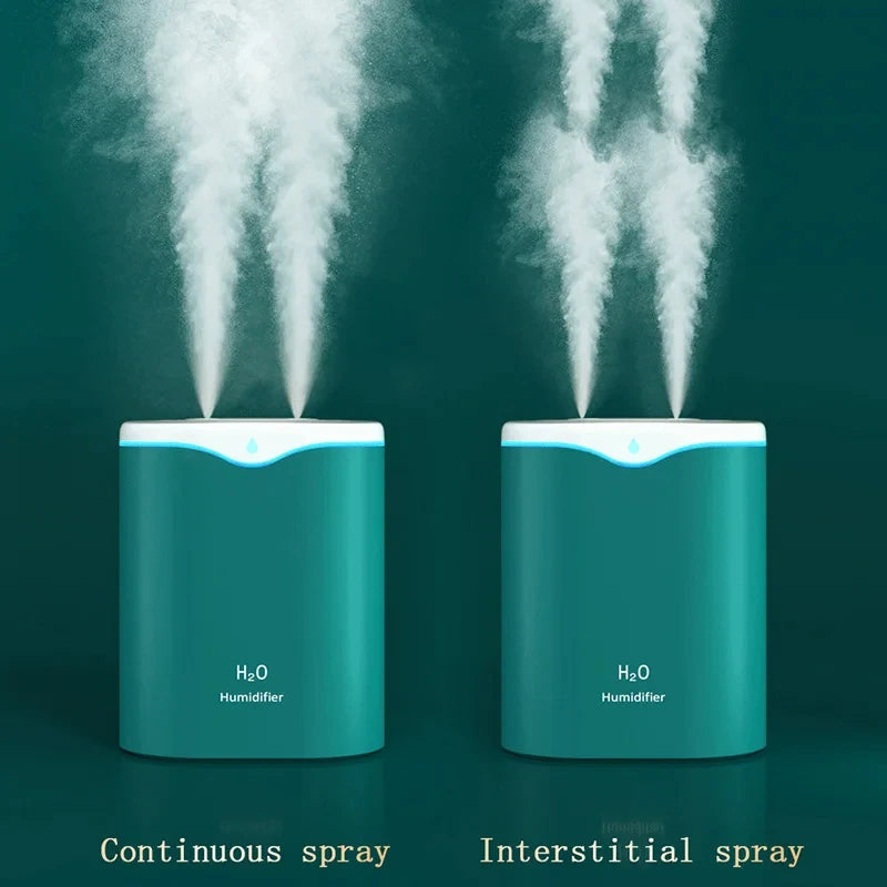 2000ML USB Air Humidifier – Dual Spray Aromatherapy Essential Oil Diffuser for Home & Office