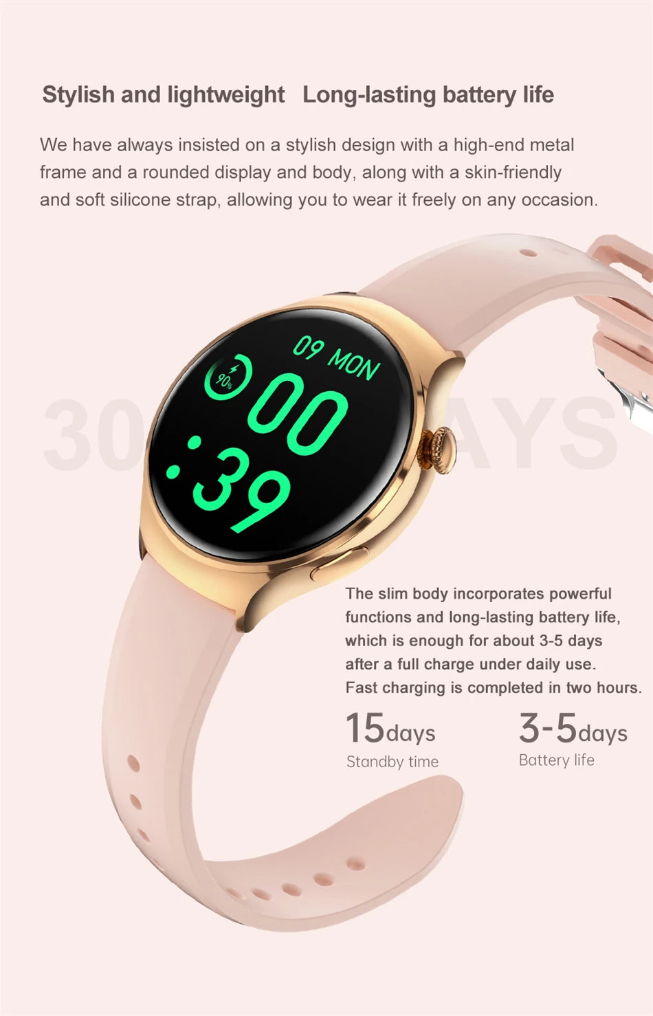 2025 Women’s GPS Smartwatch – NFC & Bluetooth