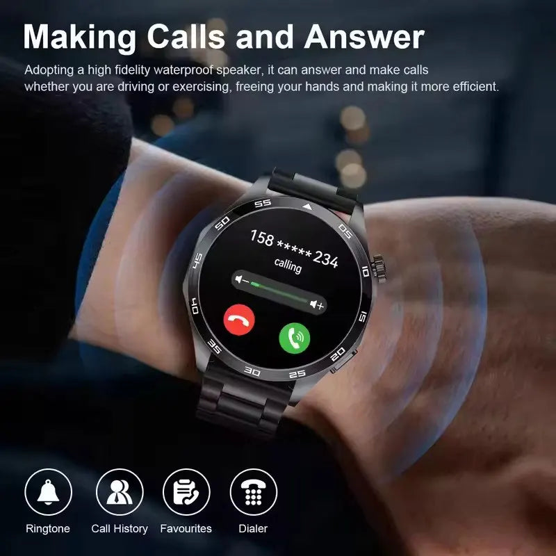 2025 Men’s GPS Smartwatch – AMOLED & NFC