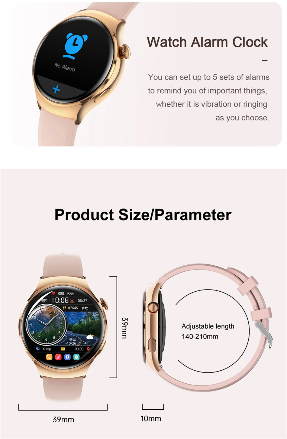 2025 Women’s GPS Smartwatch – NFC & Bluetooth