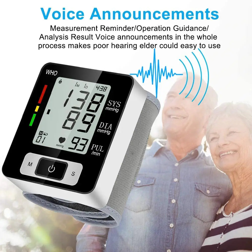 Medical Wrist Blood Pressure Monitor – High Accuracy Digital Electronic Sphygmomanometer