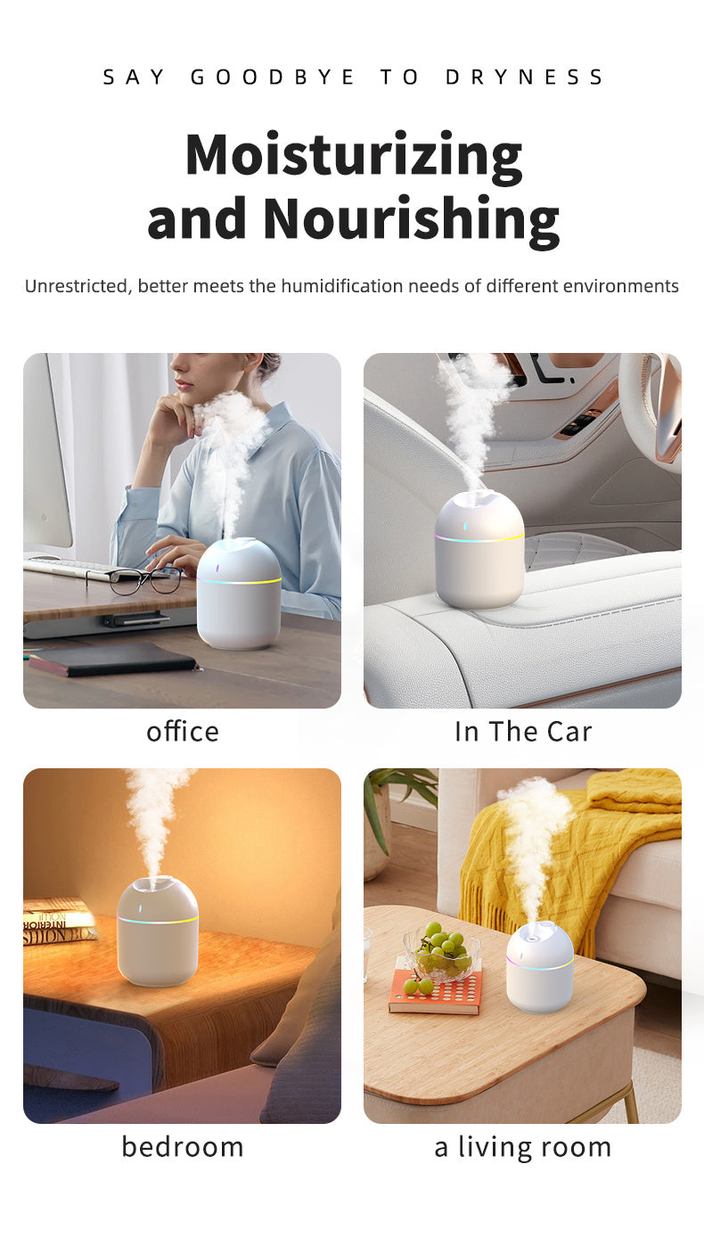 270ml Cool Mist Aroma Humidifier with LED